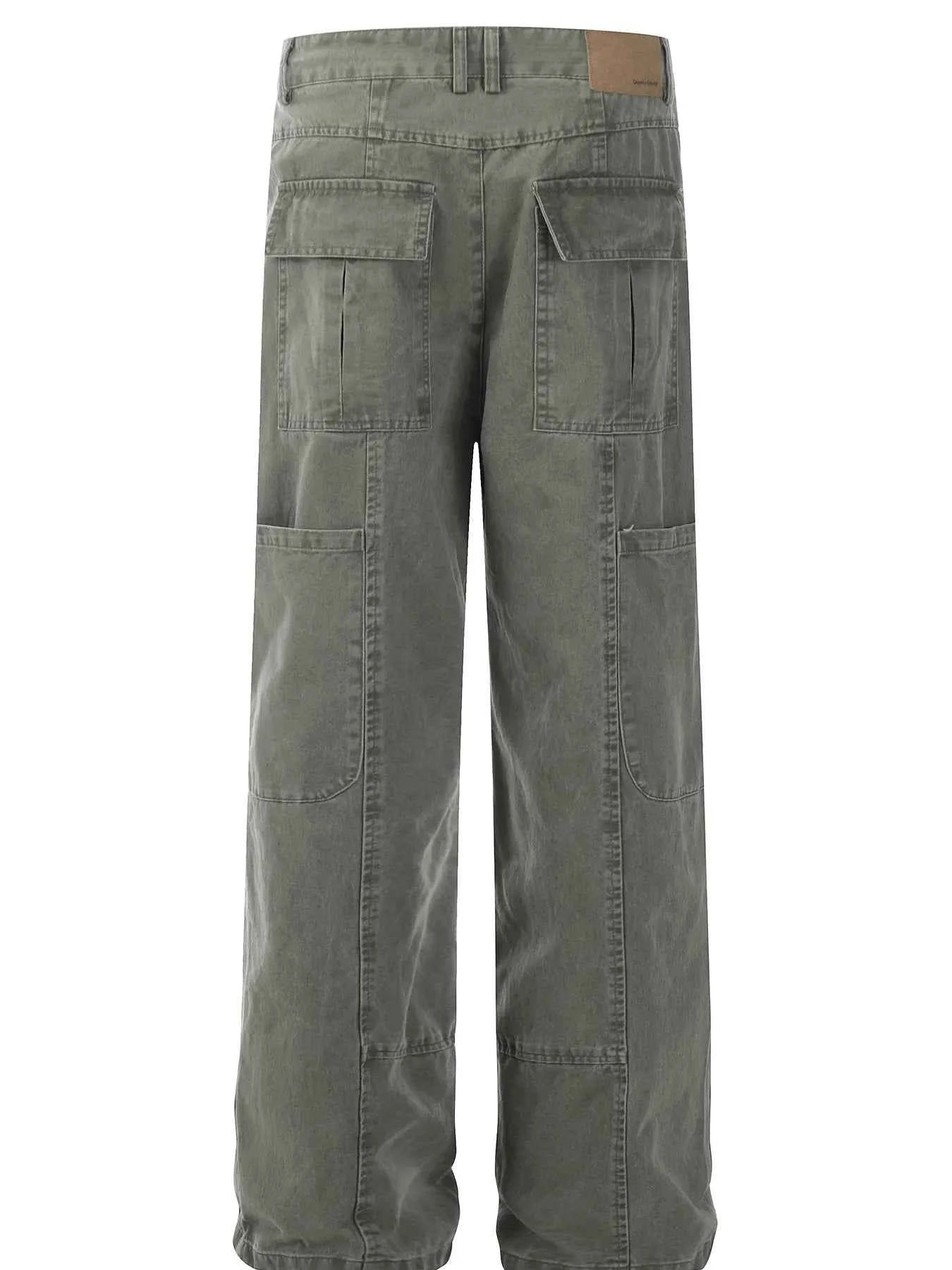 Men's Washed Wide Leg Pants