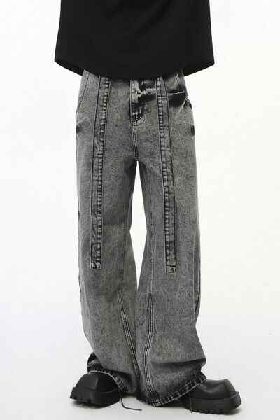 Wide Leg Jeans with Pockets - Damned Threads