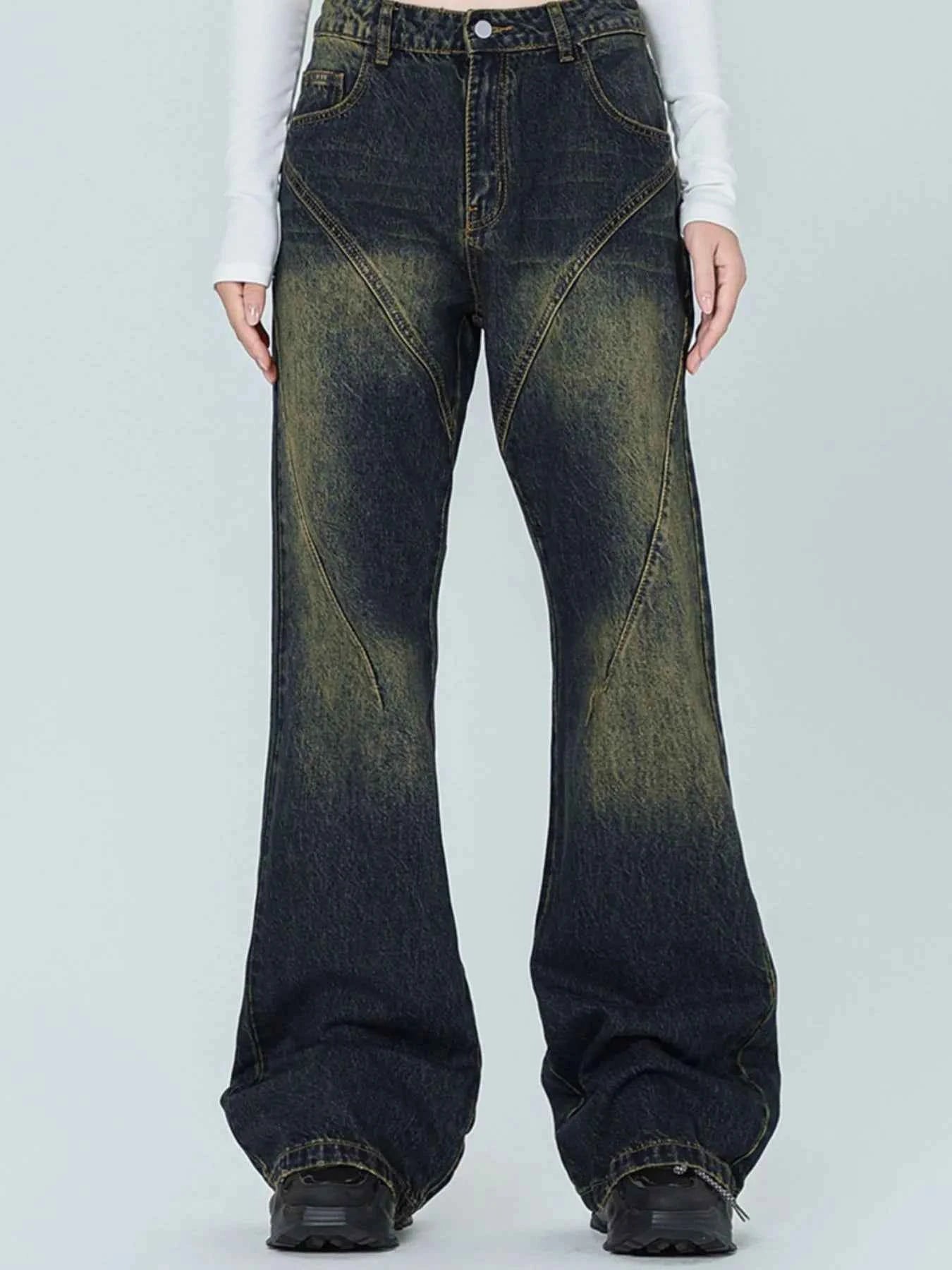 Men's Vintage Washed Wide Leg Jeans