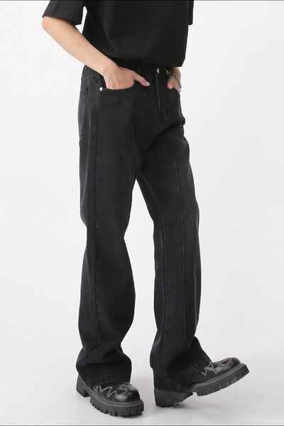 Casual Mid-Rise Elasticated Waistband Jeans - Damned Threads