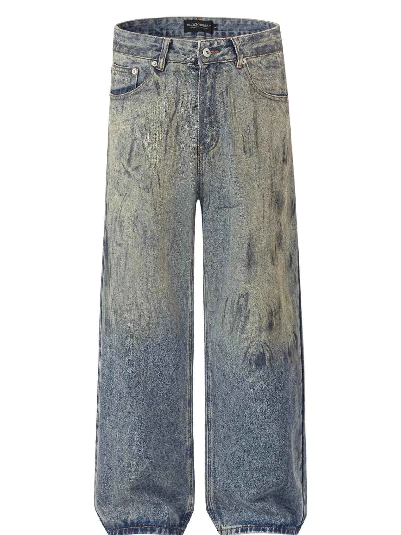 Men's Vintage Washed Wide Leg Jeans