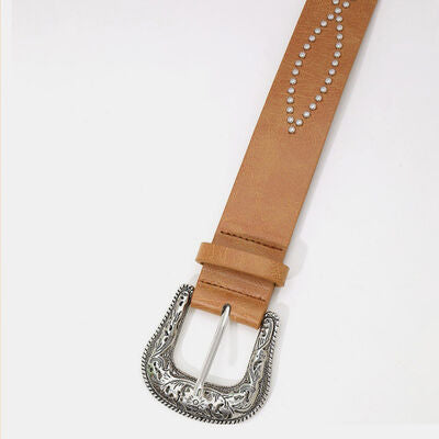 PU Leather Rhinestone Belt - Damned Threads