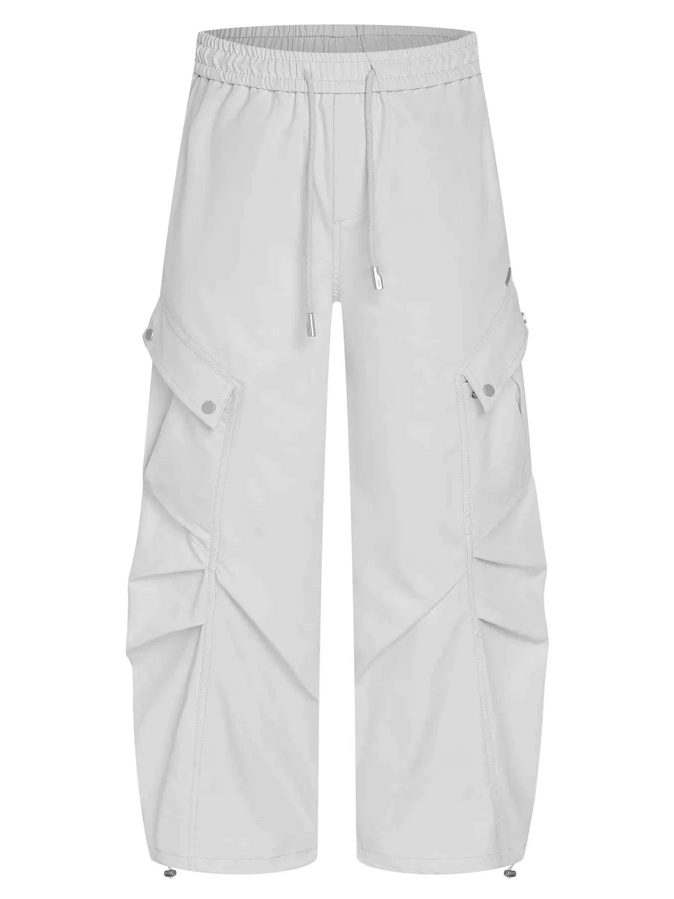 Men's Cargo Wide Leg Pants with Drawstring