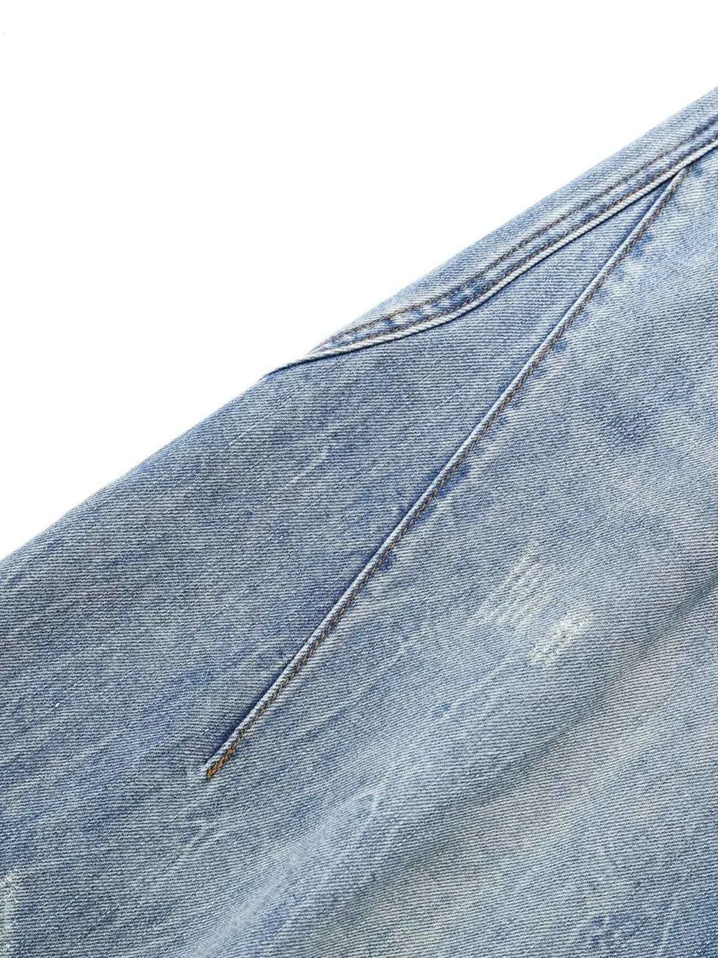 Men's Vintage Washed Wide Leg Denim Shorts
