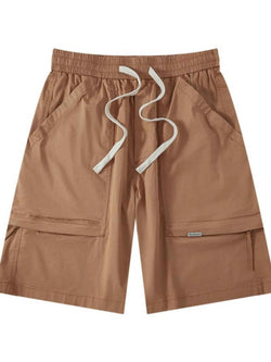 Men's Plus Size Casual Cargo Drawstring Shorts