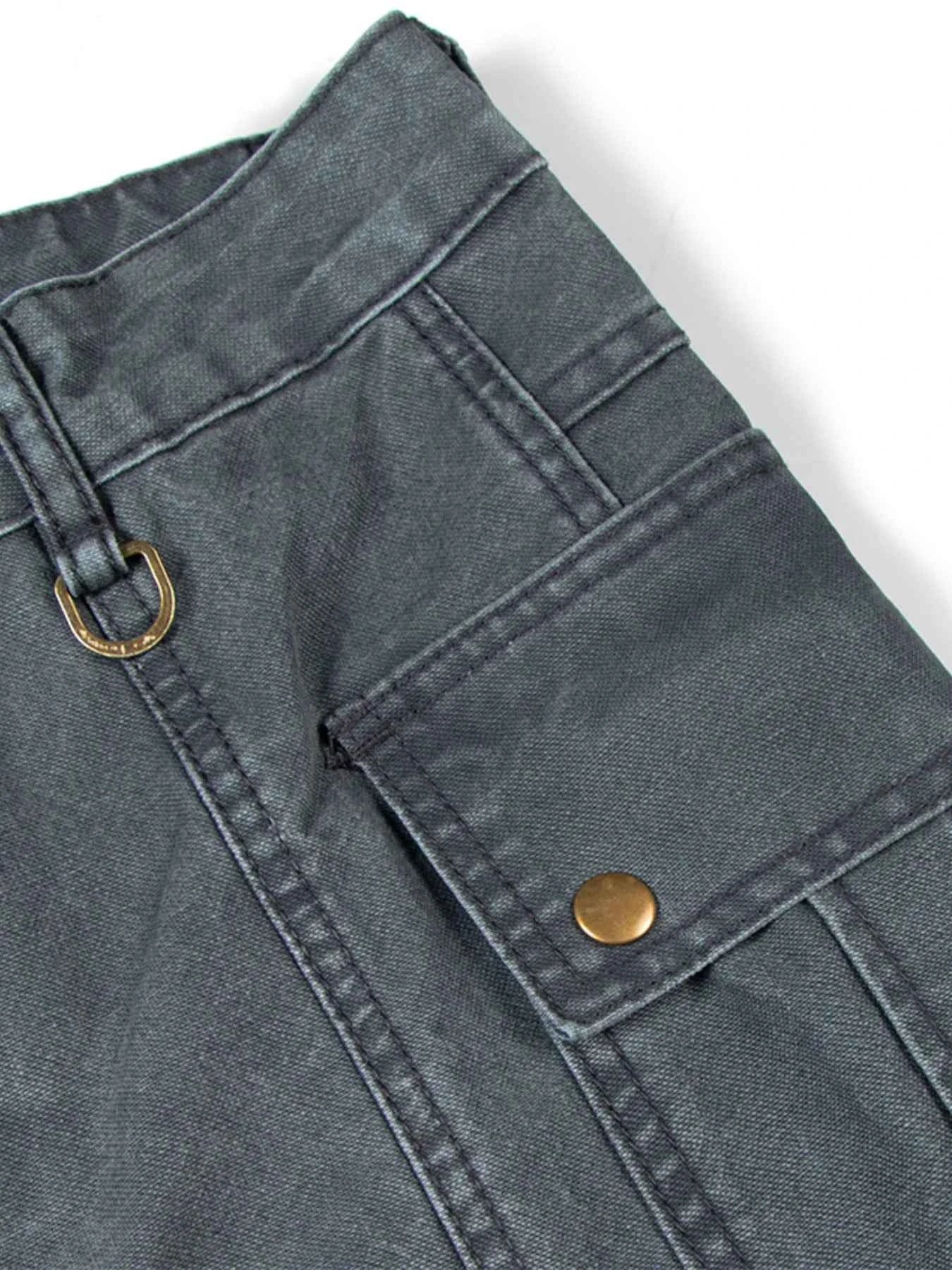 Men's Casual Cargo Wide Leg Pants with Multi-Pockets