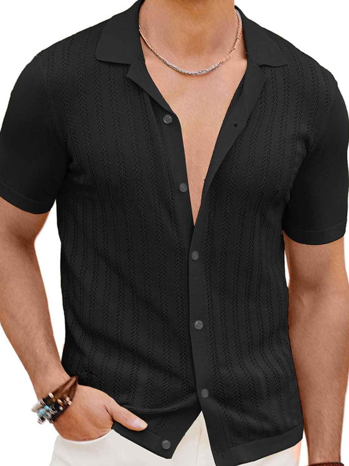 Men's Full Size Button Down Short Sleeve Shirt Plus Size - Damned Threads