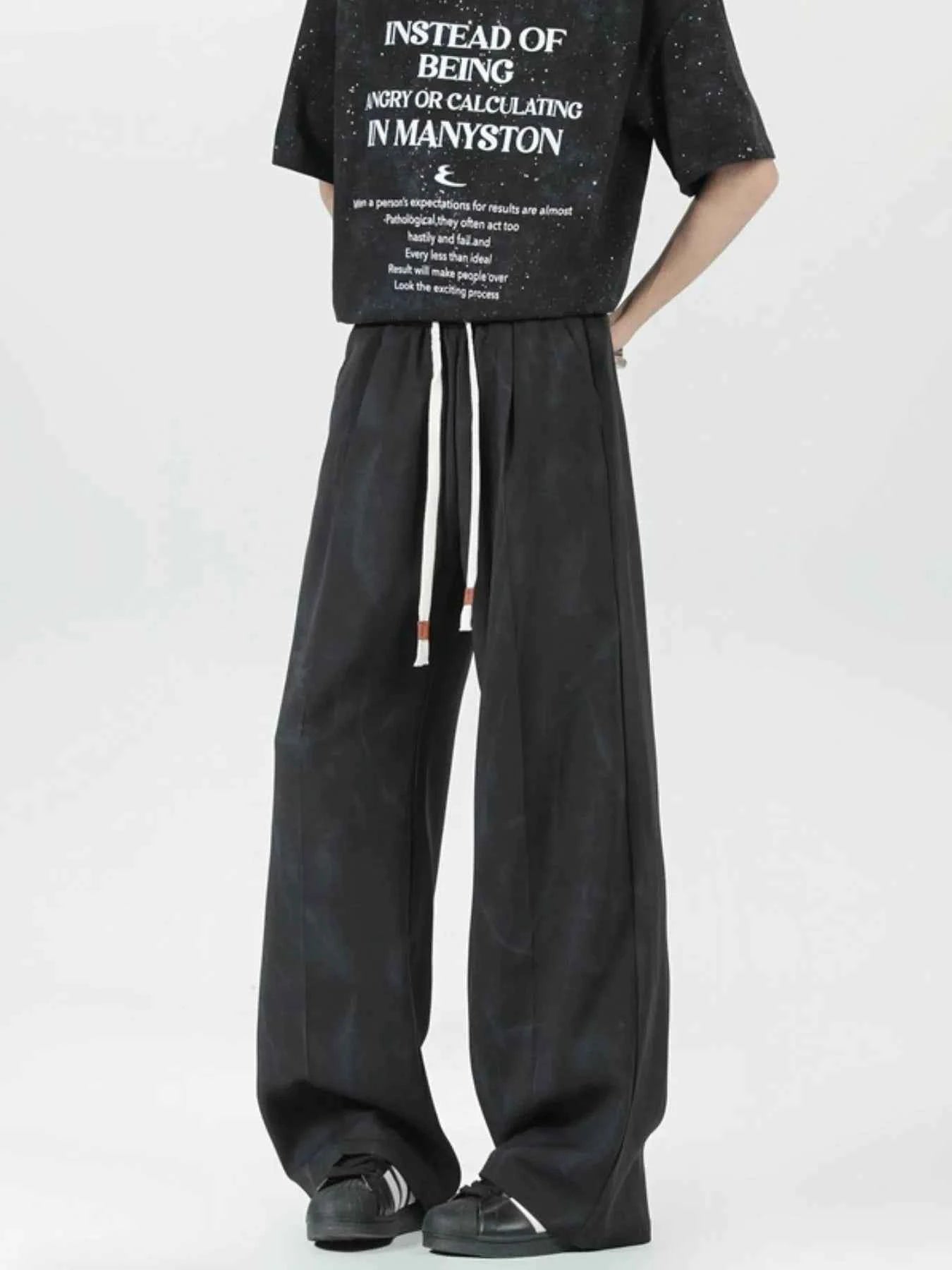 Men's Wide Leg Drawstring Pants