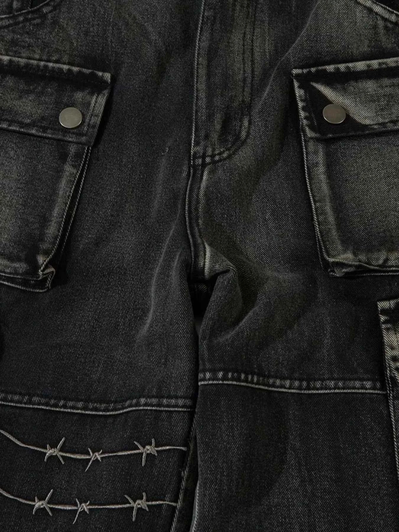 Men's Wide Leg Cargo Jeans