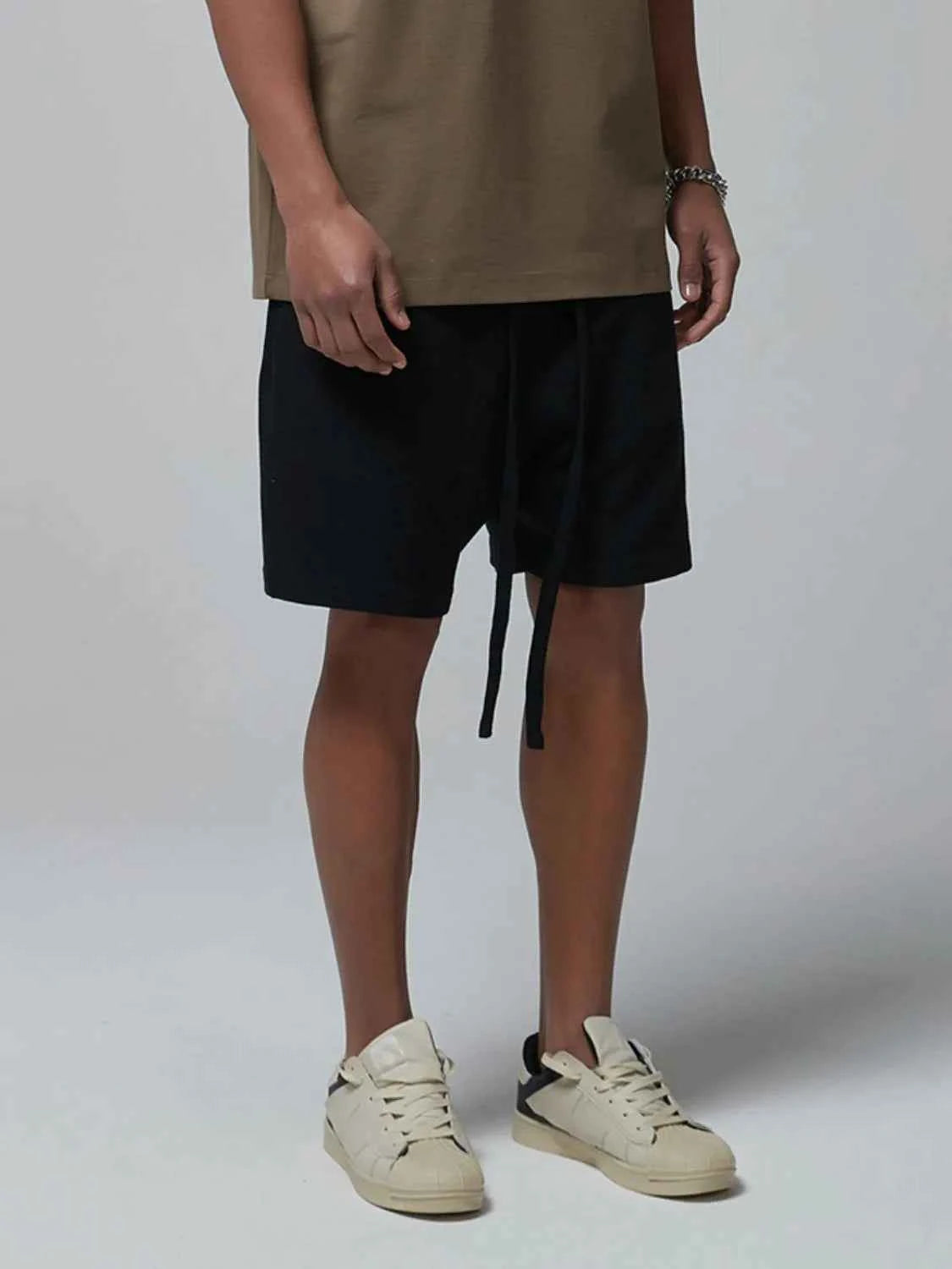 Men's Drawstring Waffle Shorts with Pockets