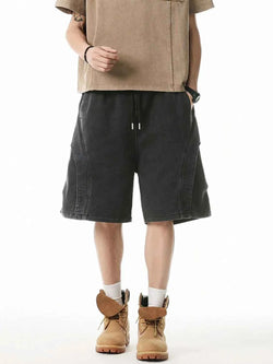 Men's Plus Size Drawstring Basic style Demin Shorts