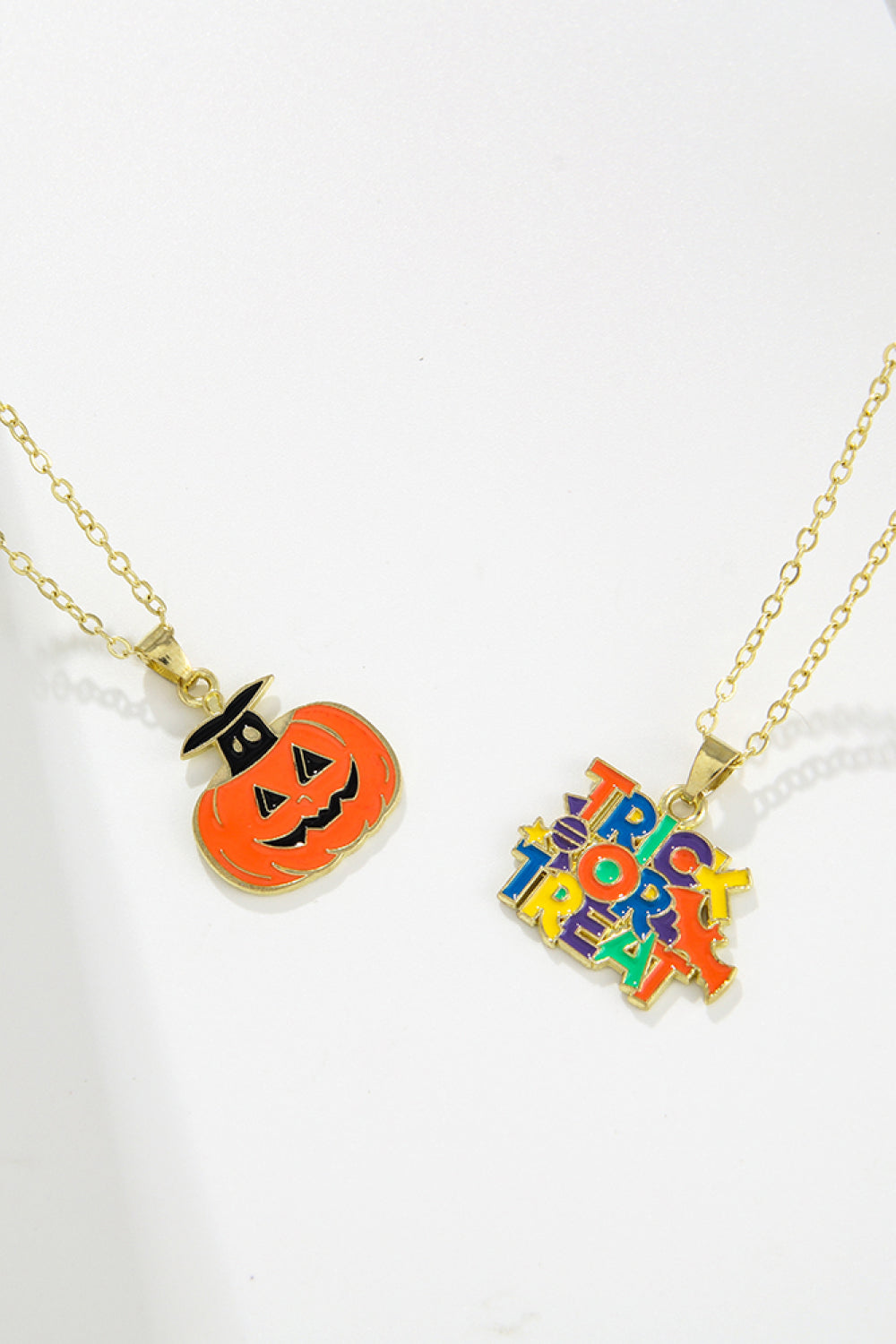 Two-Piece Halloween Theme Necklace Set - Damned Threads