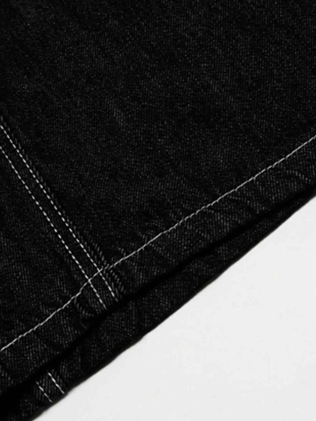 Men's Wide Leg Jeans with Contrast Stitching
