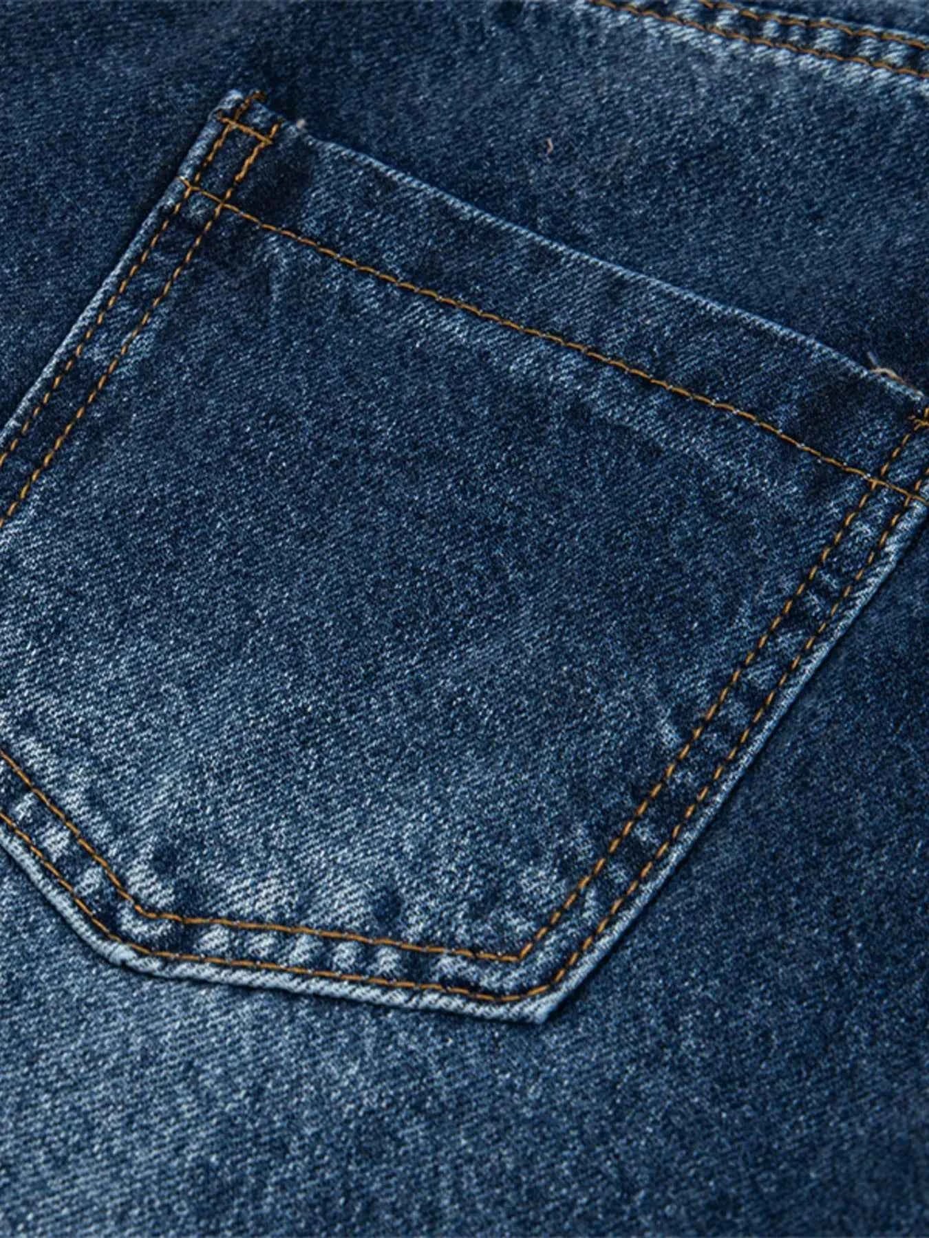 Men's Wide Leg Vintage Wash Jeans