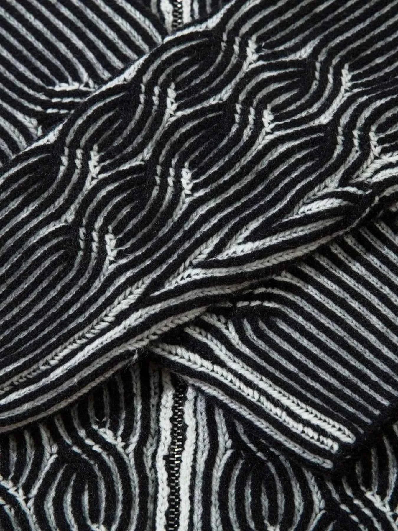 Men's Ribbed Zip-Up Cardigan