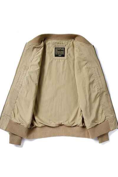 Men's Plus Size Zip Up Baseball Collar Bomber Jacket - Damned Threads