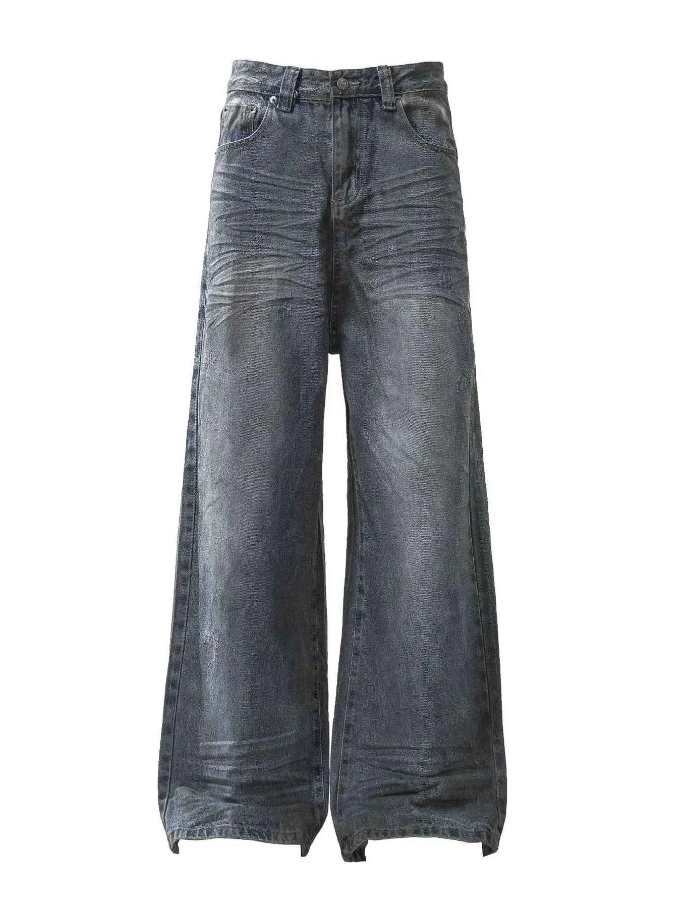 Men's Vintage Wash Wide Leg Jeans