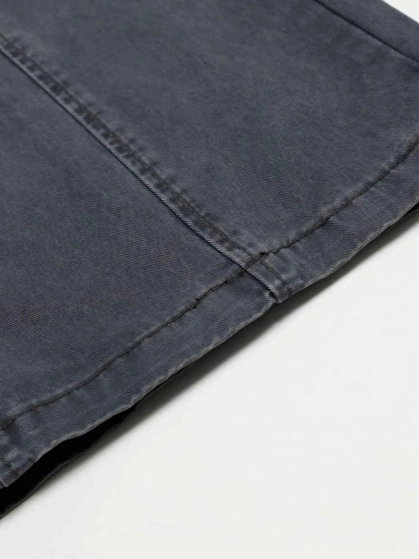 Men's Wide Leg Cargo Pants with Stitching Detail