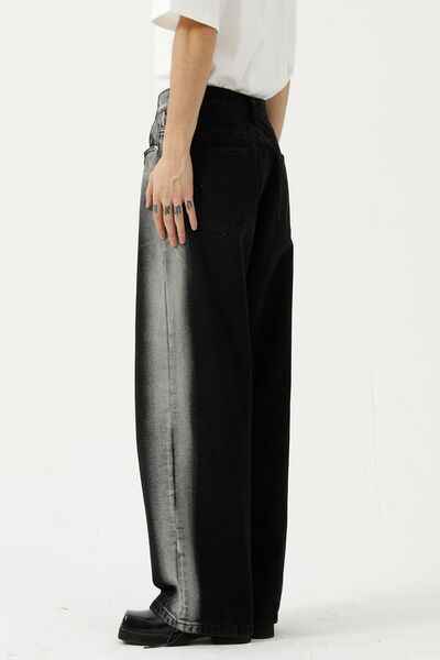 Side Contrast Jeans with Pockets - Damned Threads