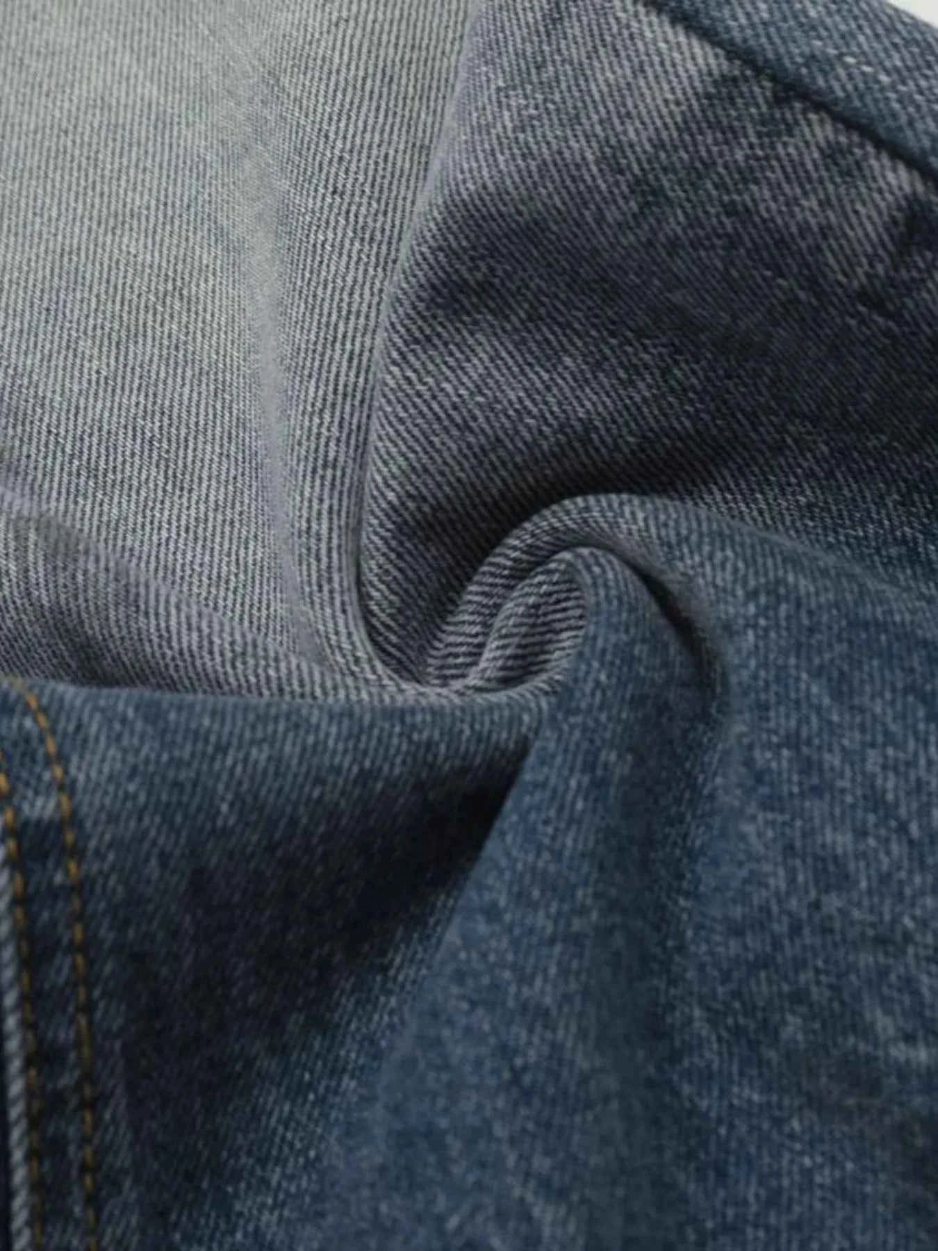 Men's Vintage Washed Gradient Distressed Flare Jeans