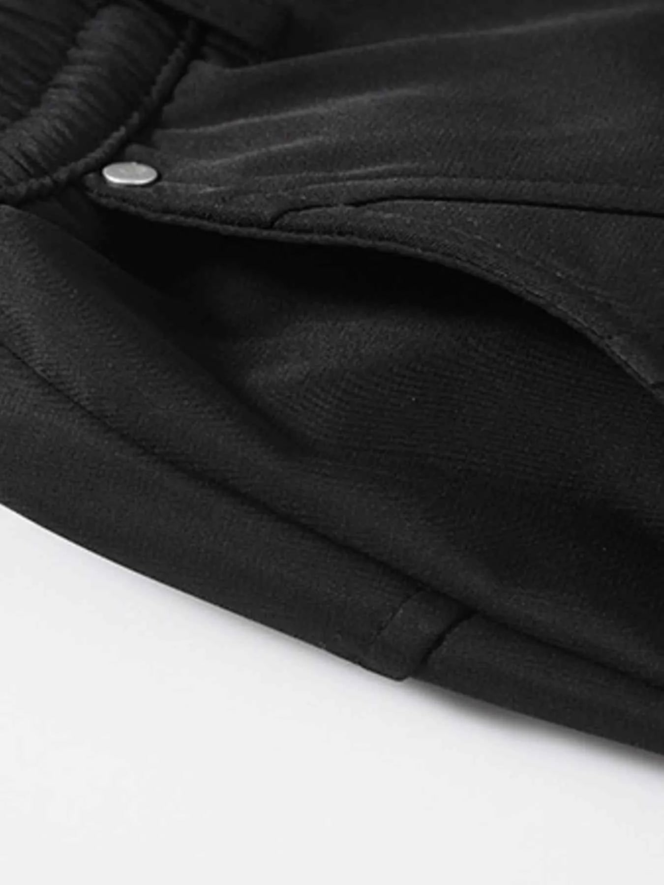 Men's Slim Straight Pants with Ruched Detail