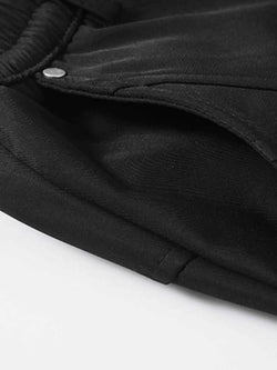 Men's Slim Straight Pants with Ruched Detail