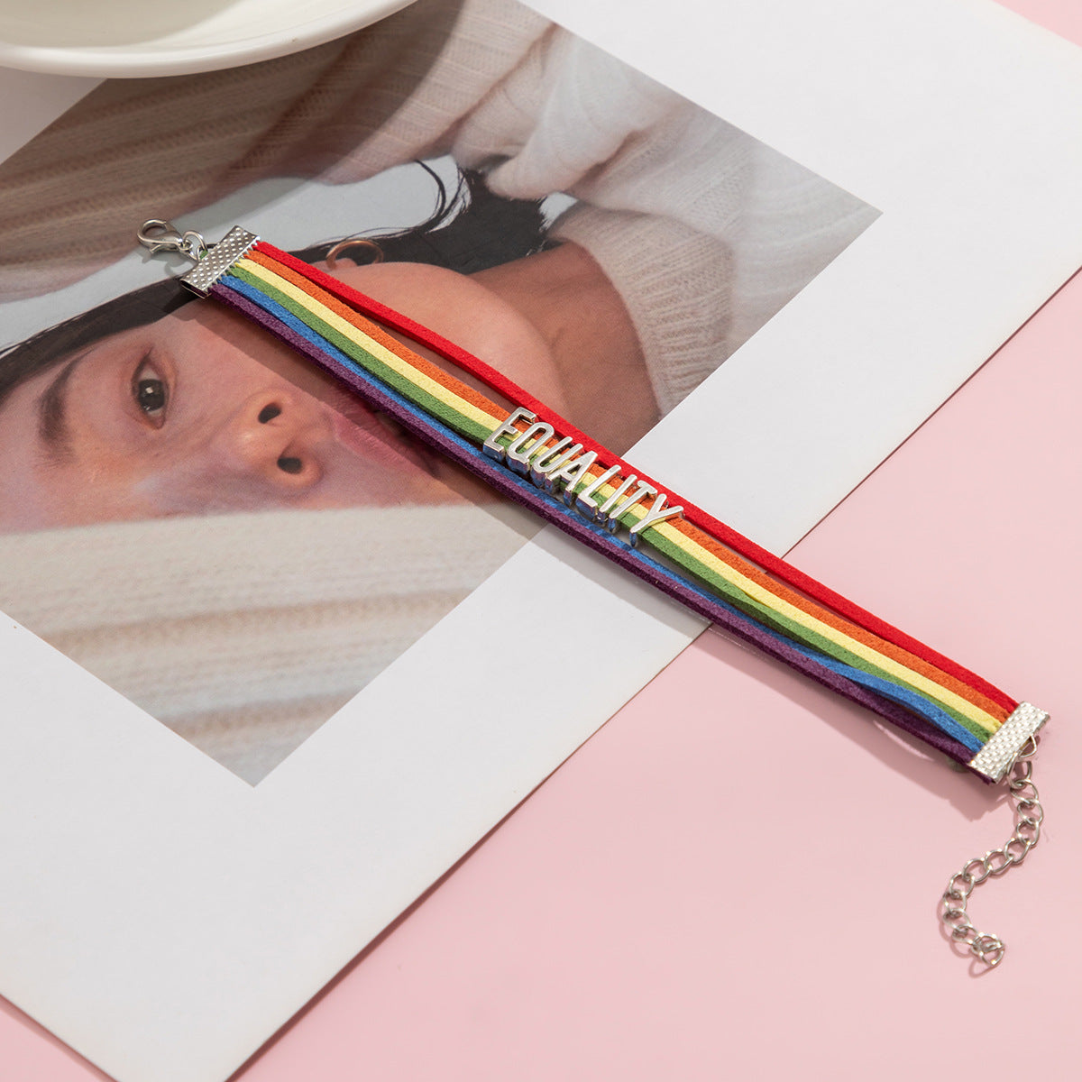 LGBT Pride Rainbow Hand-Woven Bracelet - Damned Threads