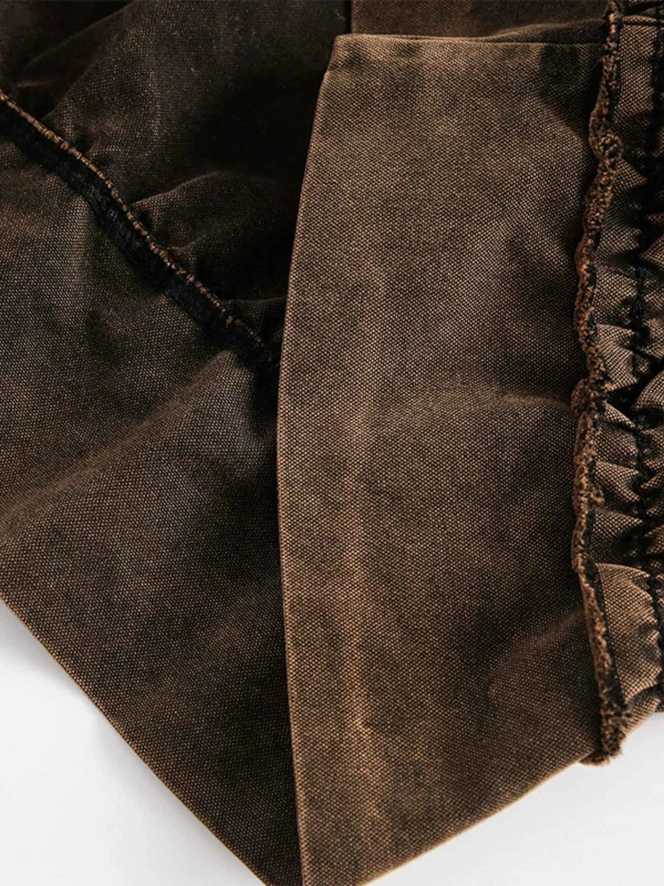 Men's Washed Frayed Hem Hoodie