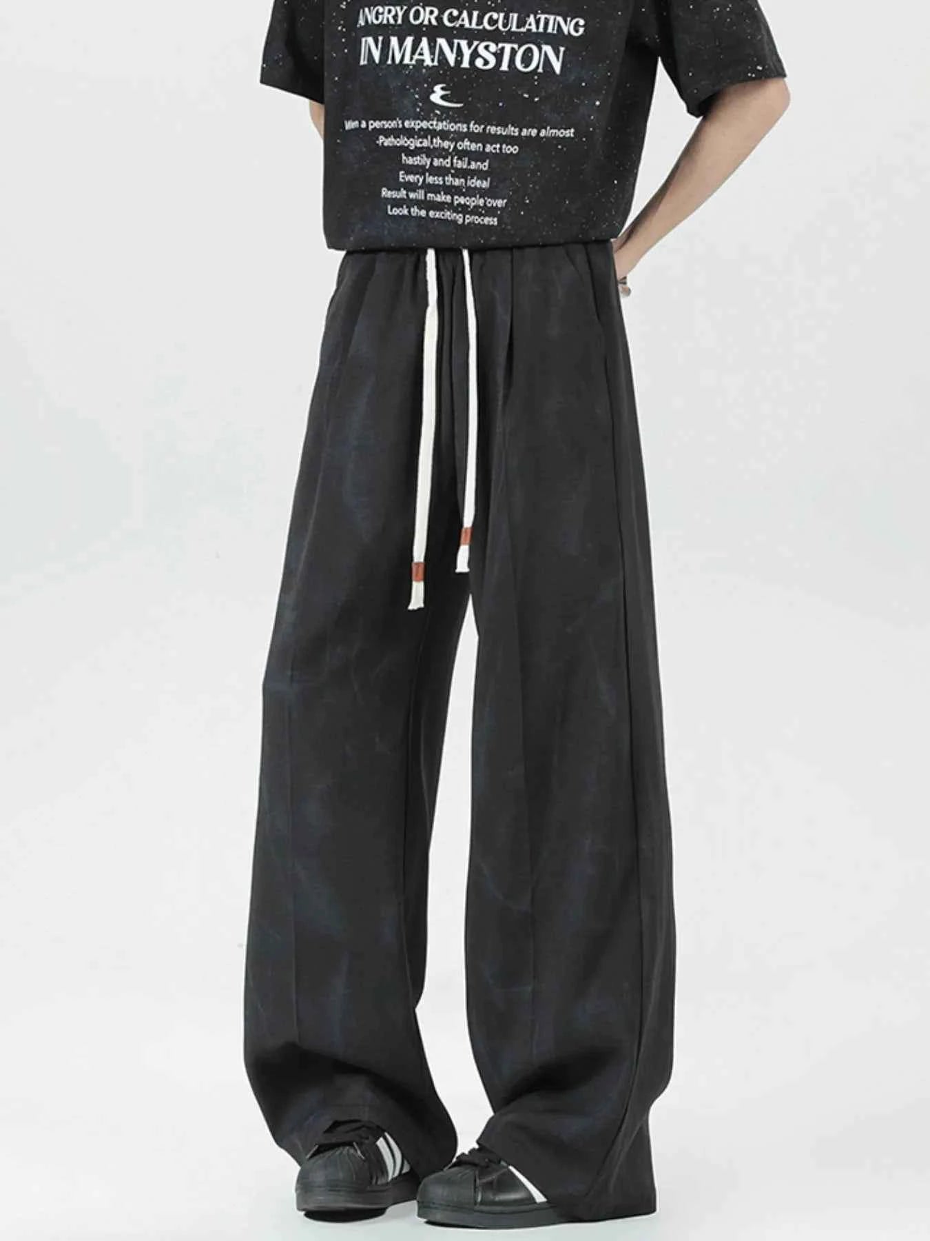 Men's Wide Leg Drawstring Pants