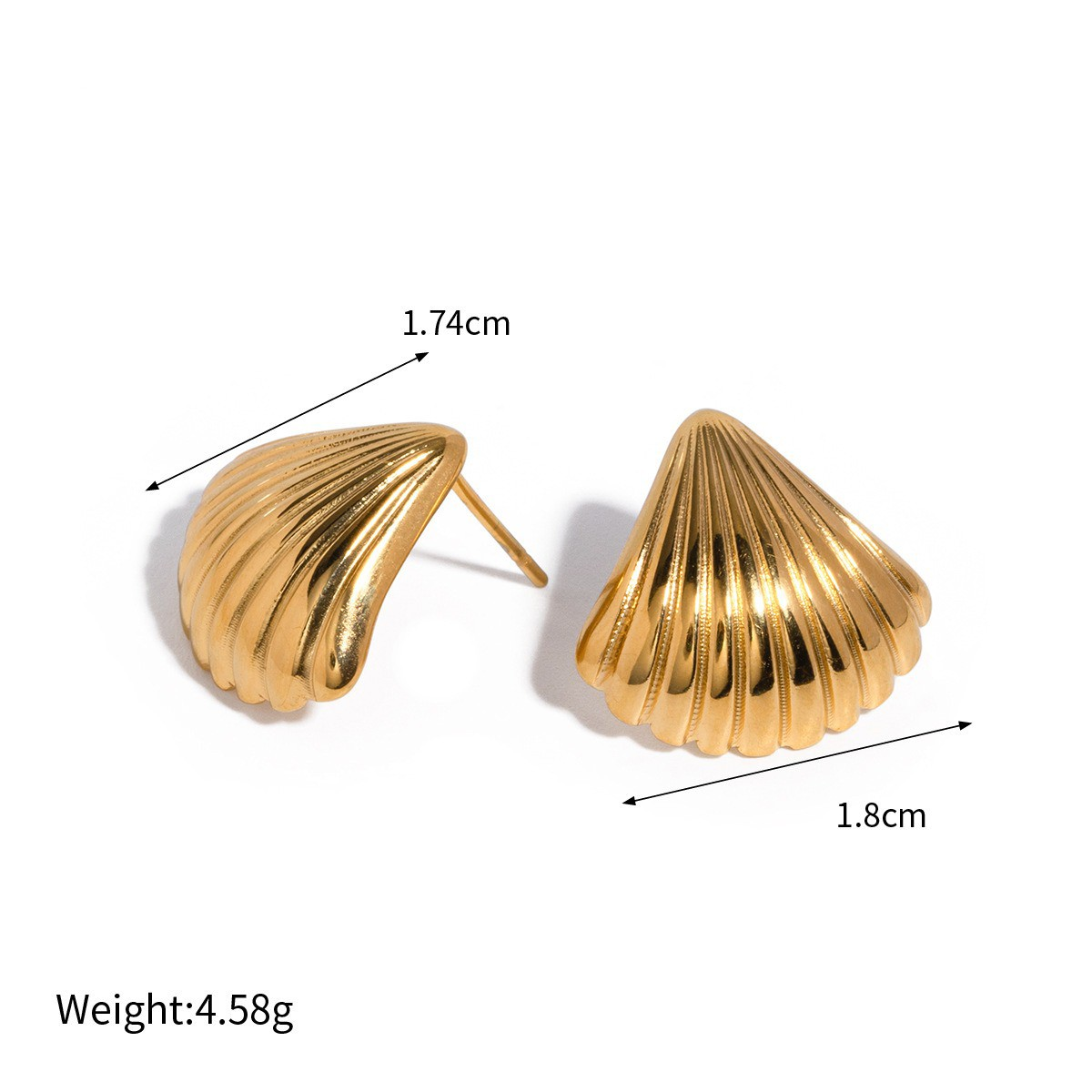 18K Gold-Plated Starfish/Shell/Conch/Bee-Shaped Earrings - Damned Threads